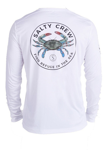 Playera Salty Crew Sunshirt Bluecrabber