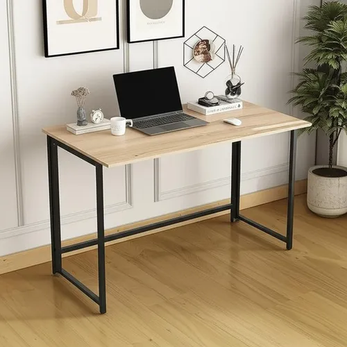 Escrivaninha Mesa Dobravel Ciplafe Link Tubo Preto Fosco Tampo Ca...