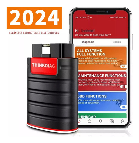 Sistema Completo De Lectura De Código Obdii Thinkdiag Con Bt