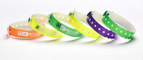 Imagen 2 de 9 de Pulseras Plásticas Identificación Evento Lisas X500un