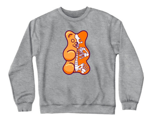 Sudadera Comoda Orange Gummi Bear Skeleton Osito Goma 