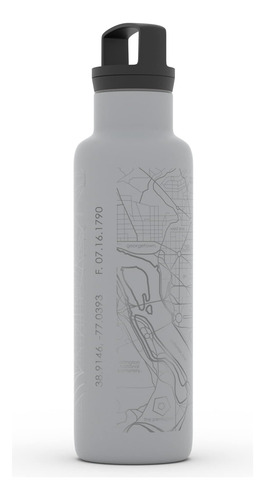 Bien Dicho Botella De Agua Con Aislamiento Con Mapa De Washi