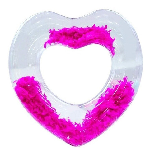 Salvavidas Forma De Corazón Con Plumas 3pzs°