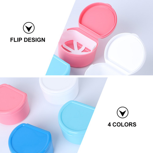 Estuche De Limpieza De Dientes Falsos Para Dentaduras Postiz