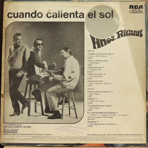 Hermanos Rigual ( Vinyl ) Cuando Calienta El Sol ( Lp ) en venta en Gustavo A. Madero Distrito Federal por sólo $ Mexico Hermanos Rigual ( Vinyl ) Cuando Calienta El Sol ( Lp ) en venta en Gustavo A. Madero Distrito Federal por sólo $ Mexico