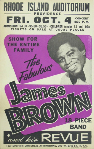 Poster Vintage James Brown Show 30x40cm Cartaz Plastificado