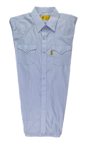 Camisa Vaquera M/ L Rayas Lerma Tallas Extra 077