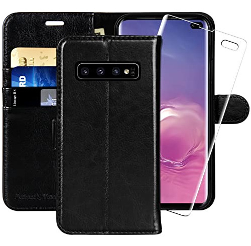 Funda Para Móvil De Cuero Flip Folio Con Soporte De Zjpnt