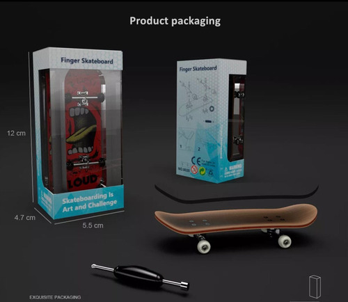 Fingerboard Skate De Dedo Profissional Completo Robot