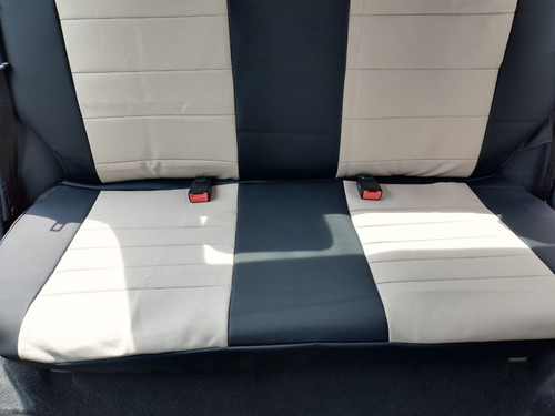 Fundas Cubre Asientos Tacto Piel Para Grand I10 2020-2024 Negro/crema