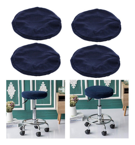 4x Taburete De Bar Elástico Funda De Asiento De Silla Para