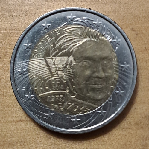 Francia Moneda 2 Euro Conmemorativa Simone Veil 2018. Usada