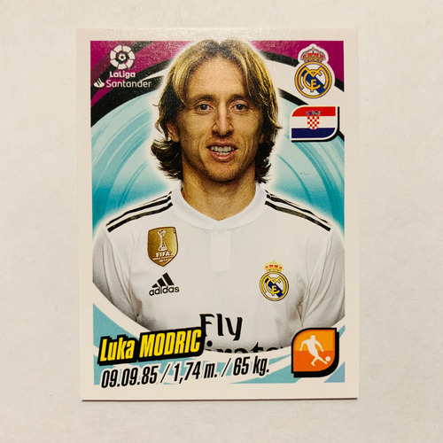 Figurita Luka Modric Real Madrid Laliga 2019 Panini Original