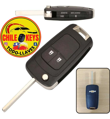 Carcasa Llave Chevrolet 2b Sail New Sail +pila,llavero