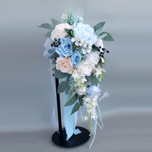 Para Ramo De Boda, Flores Artificiales Rosas, Decoración,