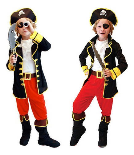 Halloween Cosplay Infantil Piratas Del Caribe Capitán Jack