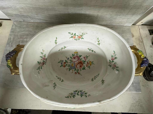 Centro De Mesa Capo Di Monti Porcelana Vidriada 1930 (Usado)