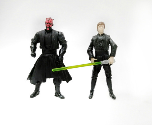  Star Wars Darth Maul & Luke Skywalker Figuras Usadas Hasbro