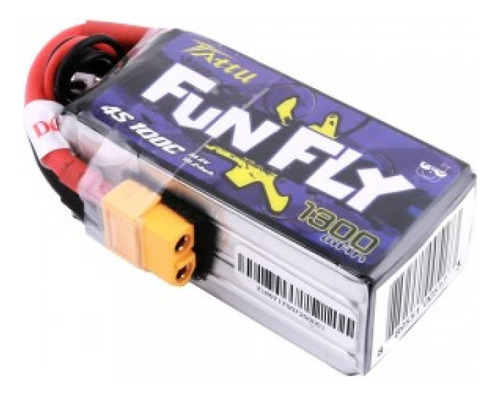 Batería Lipo 4s 14,8v 1300mah Tattu Funfly 100c Drone Robot