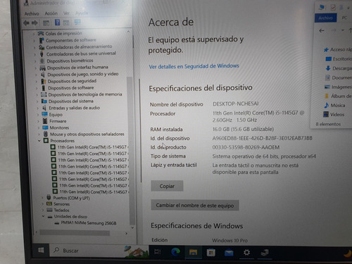 Lap Top Dell Latitude 5420 Core I5 11va 256 Ssd 16 Ram (Usado)