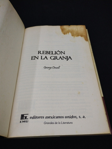 Rebelión En La Granja George Orwell 1° Edición Año 2014 (Usado)