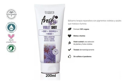 Mascara Morado Salerm, Violet Shot Matizante Blancos Rubios