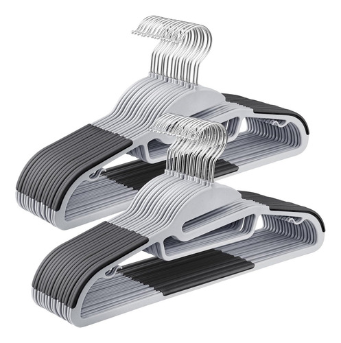 Perchero Plástico Resistente Para Trajes, 41 Cm Ancho, Gris