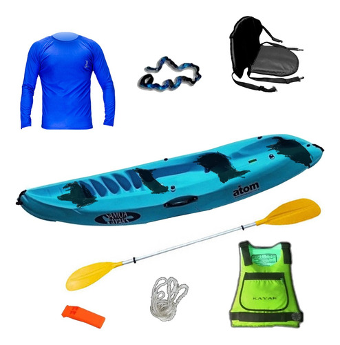 Kayak 1 Persona Samoa Atom Combo 5 Recreacional + Lycra P°