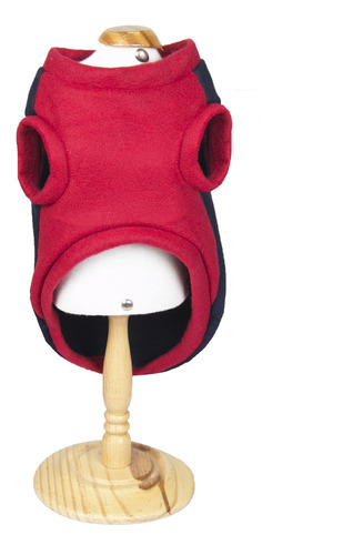 Agasalho De Inverno Marinho/vermelho Tamanho P Para Cachorro De Até 3kg