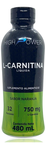 L-carnitina Líquida Sabor Naranja 480 Ml High Power.