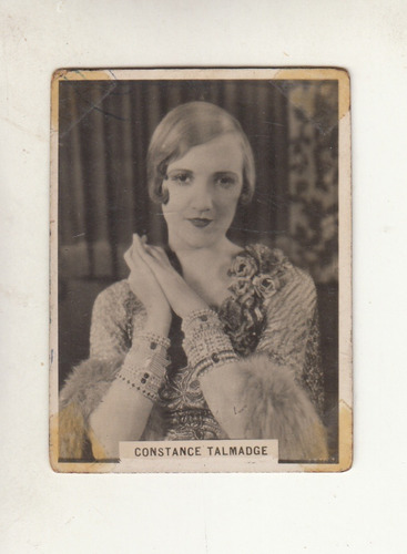 Figurita Cine Actriz Constance Talmadge Publicidad De Crack