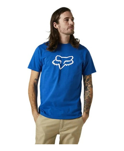 Polera Fox Legacy Head Azul Claro