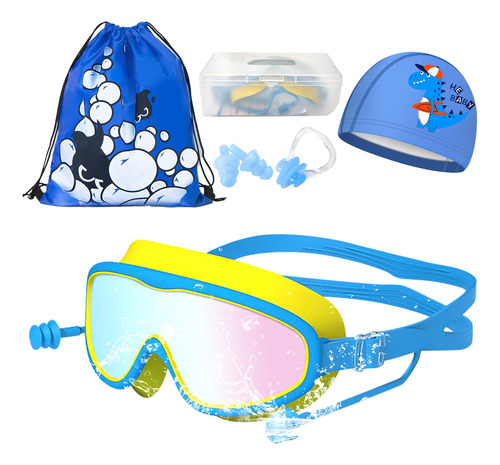 Gafas Goggles Natación Para Niños Antivaho Protección 6 En 1