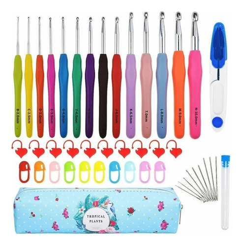 Kit De Ganchos Y Accesorios Para Tejer Crochet