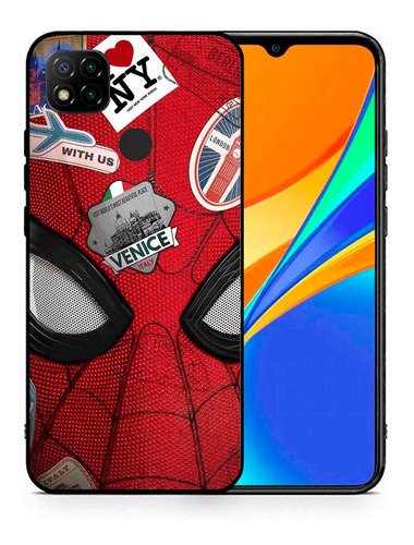 Funda Xiaomi Redmi 9c Spiderman Lejos De Casa Tpu Uso Rudo