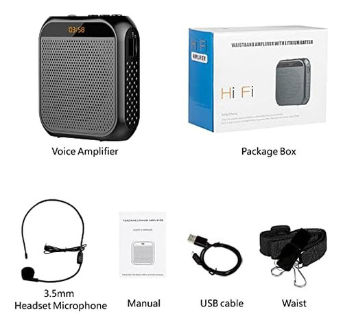 Amplificador De Voz Portátil Para Profesores, Amplificador P