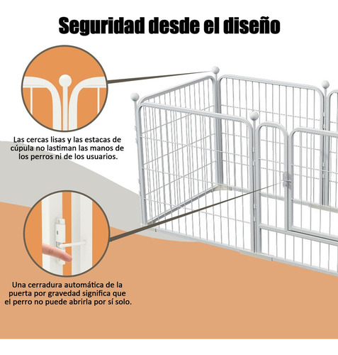 Corral Para Mascotas Jaula Perros Gato Valla Metal 120×60cm