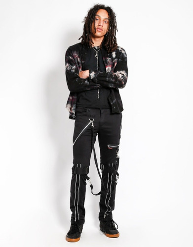 Pantalón Skinny Negro Tripp Nyc Punk Is267 Bondage Gotico