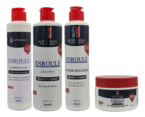 Alphahall Enroulé Liberado Shampoo E Cond E Gelatina E Másc