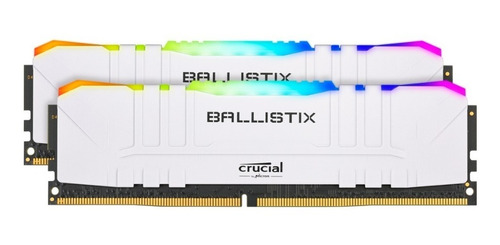 Memoria Crucial Ballistix 16gb 2x8 Blanca Rgb Ddr4 3600mz