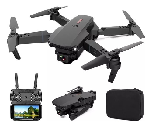 Dron E88pro4k Profesional Hd Dualcam App Juguete Con Estuche