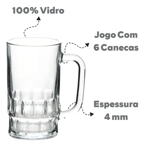 Jarra de cerveza y cerveza, vaso de vidrio de 360 ml, kit de restaurante, 6