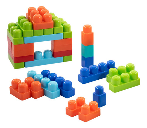 Caixa Com Blocos De Montar 22 Peças Brinquedo Educativo