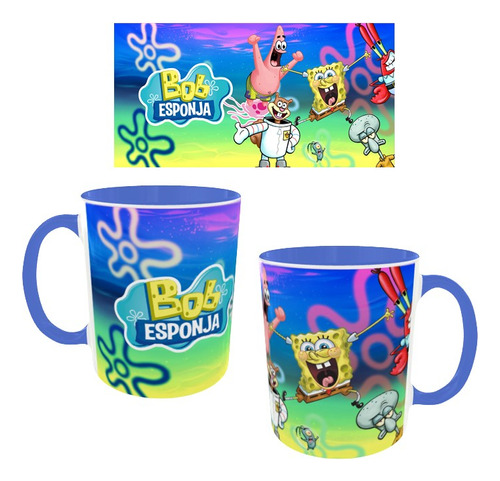 Taza Bob Esponja 4 Interior De Color