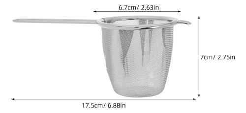 Infusor De Té De Malla Fina De Acero Inoxidable, Holgado