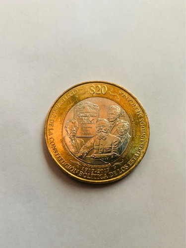 Moneda $20.00 Centenario De La Constitución Política