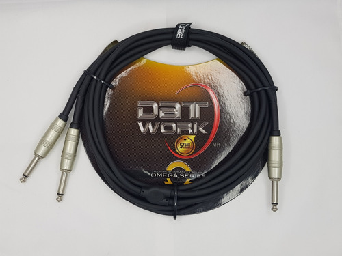 Cable Y 1 Plug 6.3mm-2 Plug 6.3mm Monoaural Y-321pr-1.5m/bk