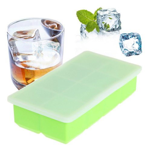 Juego De Bandejas De Hielo Cubiertas En O Con 8 Moldes Flexi