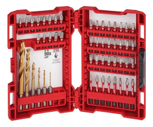 Kit Ponta Bit E Brocas Shockwave 75 Pçs 48-32-4030 Milwaukee