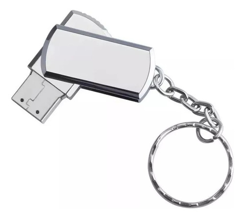 Pendrive Metalico Llavero 64gb Reclinable Flash Usb 2.0